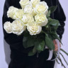 11 белых роз (70см)