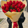 25 красных тюльпанов