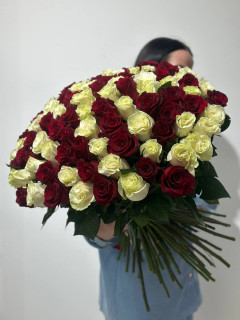 Букет из 101 розы (50 см)