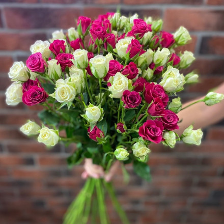 Роза кустовая (19 шт)